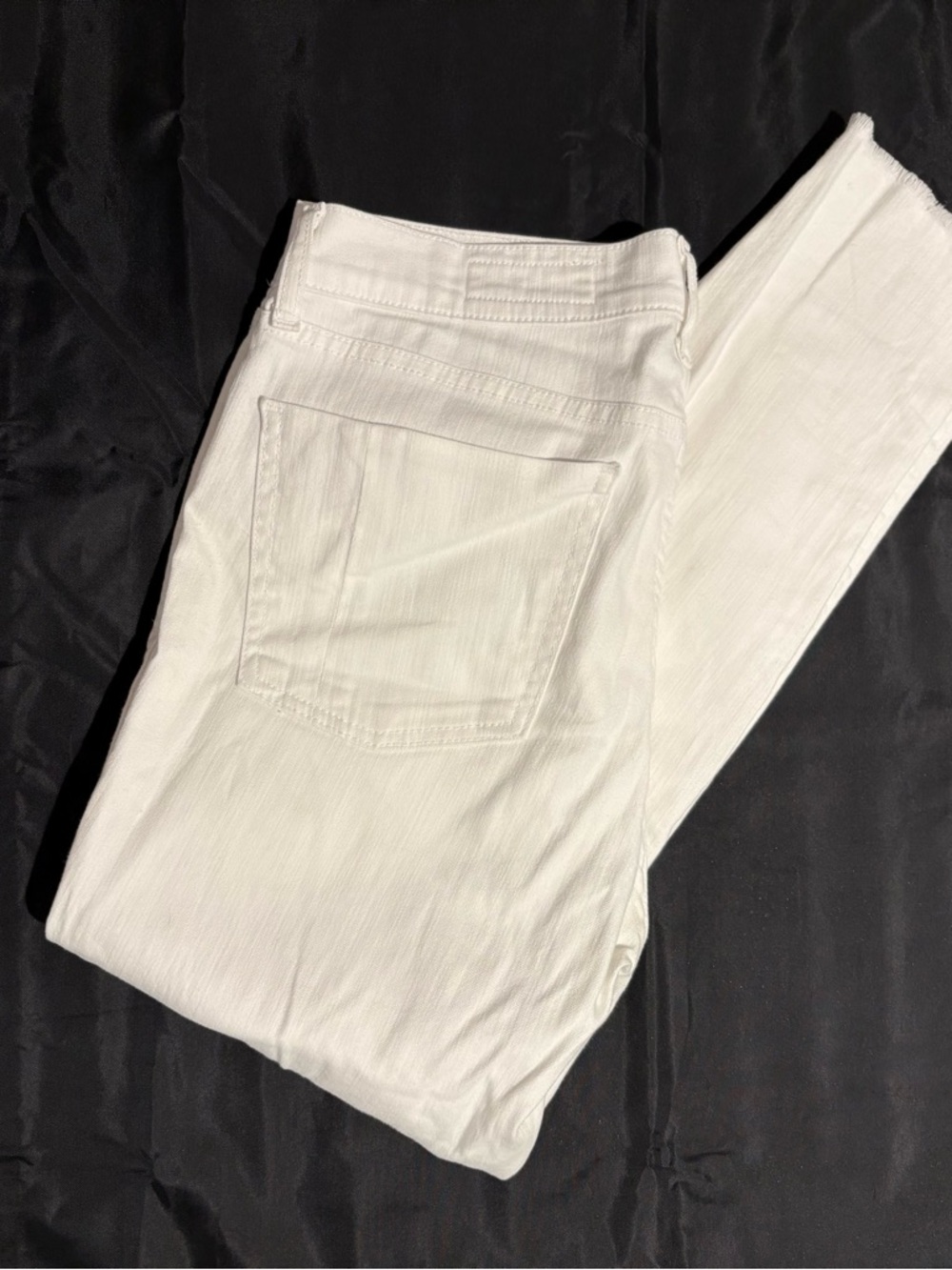 Pistola White Jeans Size 29 Slim Straight Distressed Knee Raw Hem Revolve